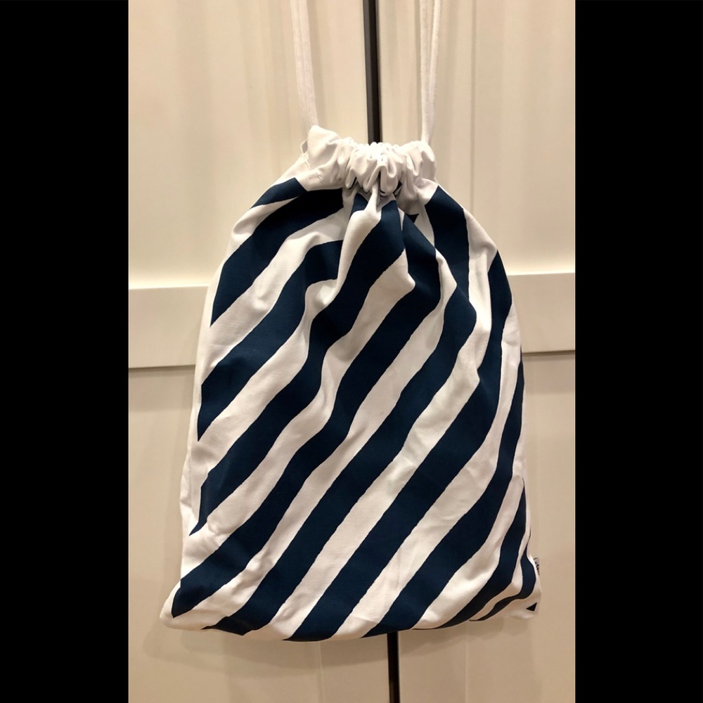 Striped custom vans cinched string bag